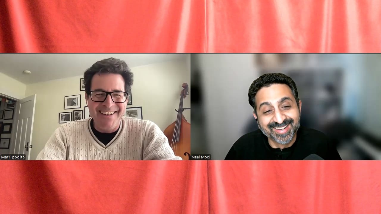 Mark and Neel in a Zoom call